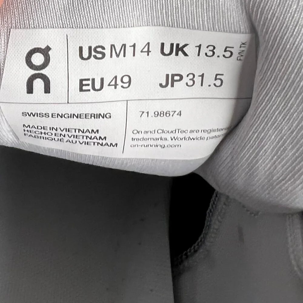 On Running Cloudflyer 4 Sneaker in Glacier/Meadow Color Size  14
